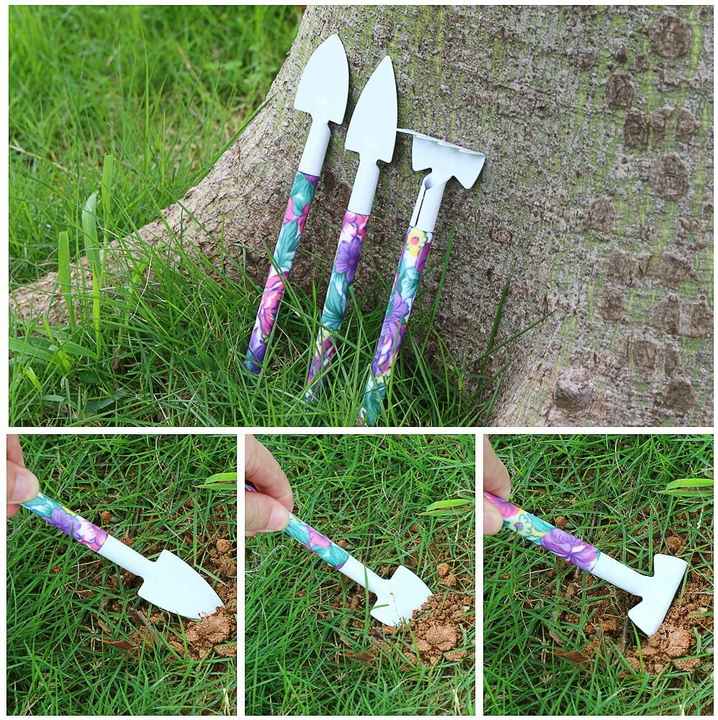 NNEDSZ YL/L10 Green 10-Piece Floral Gardening Tool Set with Carrying Case - Durable and Stylish