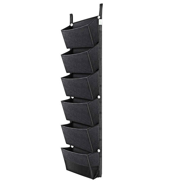 107X 30cm 6 Pocket Green Vertical Garden Planter Wall-mounted Planting Flower Grow Bag Vegetable Fruit Home Garden Supplies